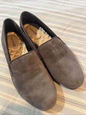 Grey Suede Birdies Slip On Shoes
